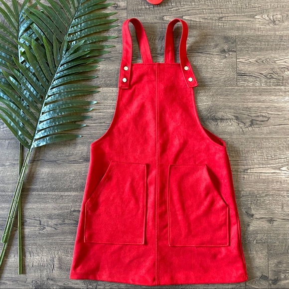 Forever 21 Dresses & Skirts - Trendy Red Mini Overalls